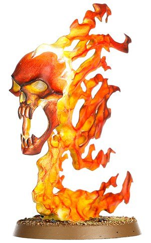 A picture of the Endless Spell The Burning Head from the Malign Sorcery expansion for Age of Sigmar 2.0