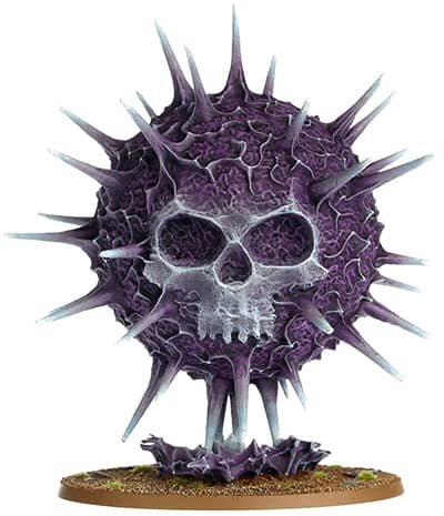 A picture of the Endless Spell Purple Sun from the Malign Sorcery expansion for Age of Sigmar 2.0