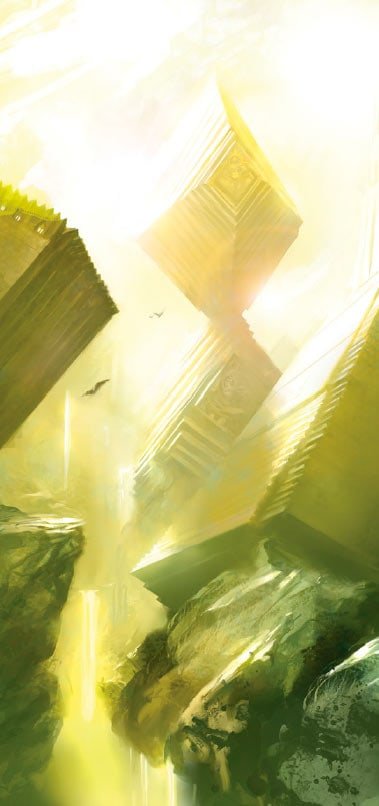 Light stuff from the realm of light. The image is used as part of a rundown of the artefacts in Malign Sorcery.