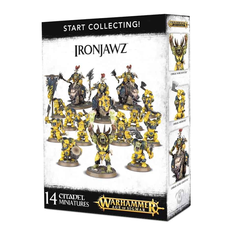 The start collecting ironjawz for Age of Sigmar Orruk Warclans