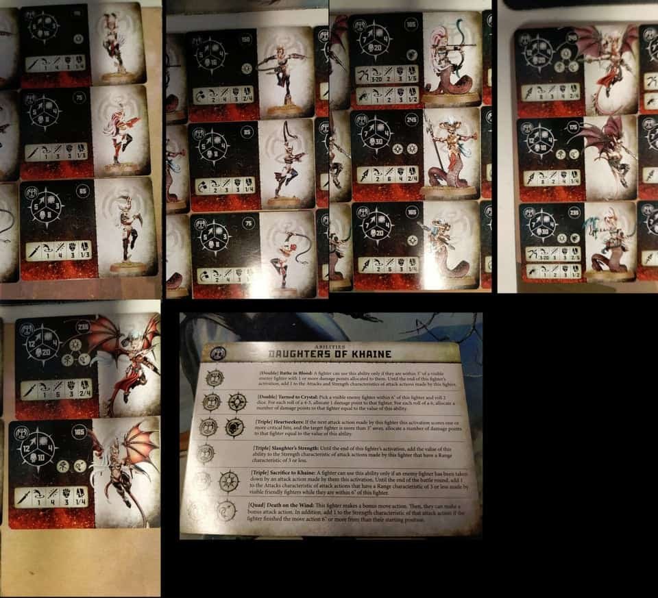 Fighter Card for the Daughters of Khaine Warband in Warcry