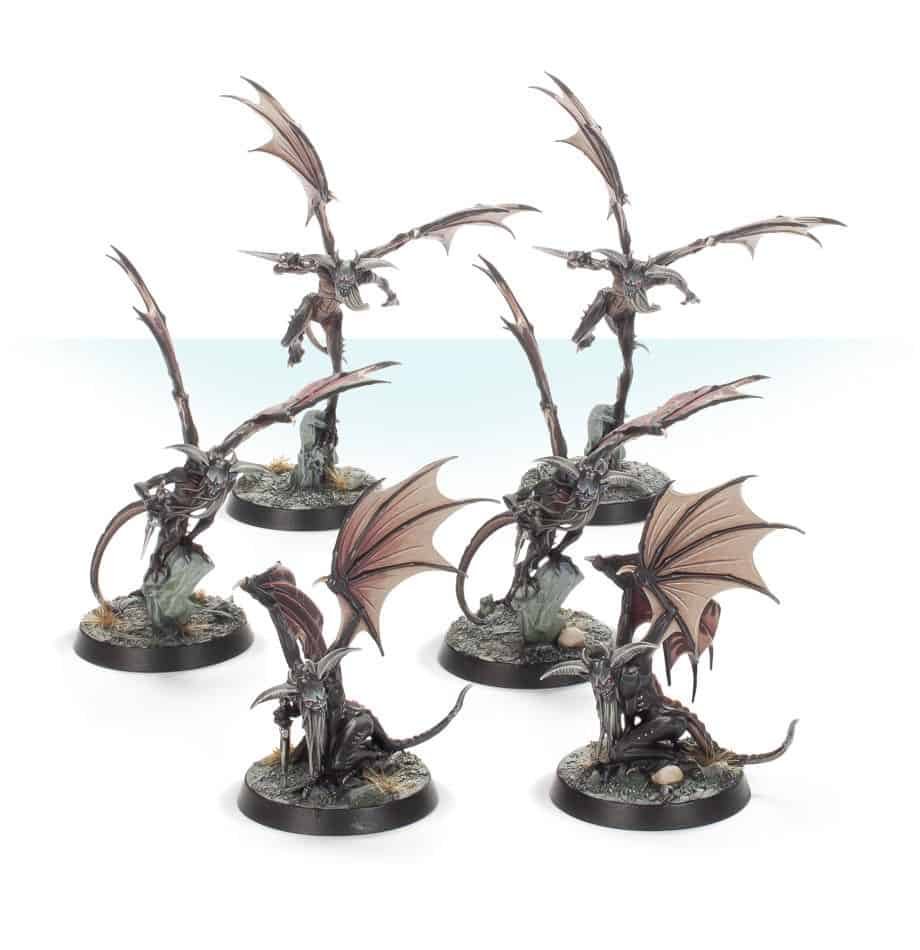 Miniatures for the Furies in the Warcry Starter set