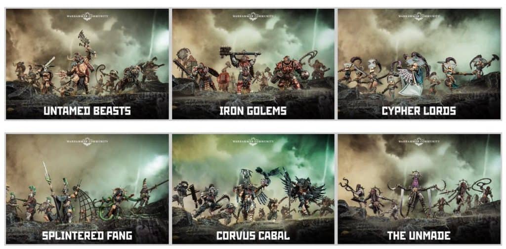 Warcry Warbands for Chaos Overview of Warbands & Fighters