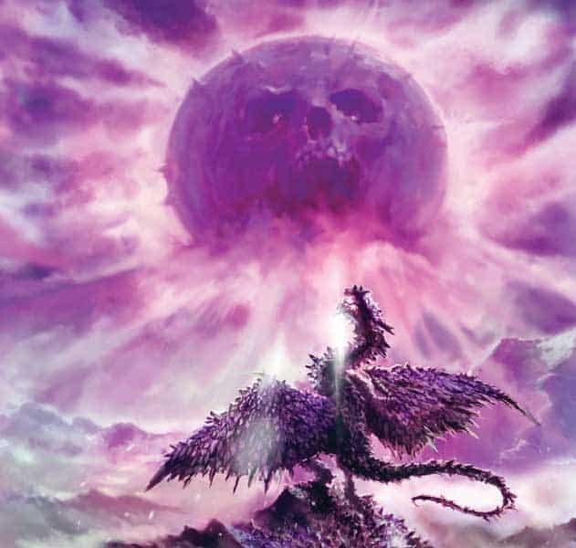 The Bad Moon being purple and evil