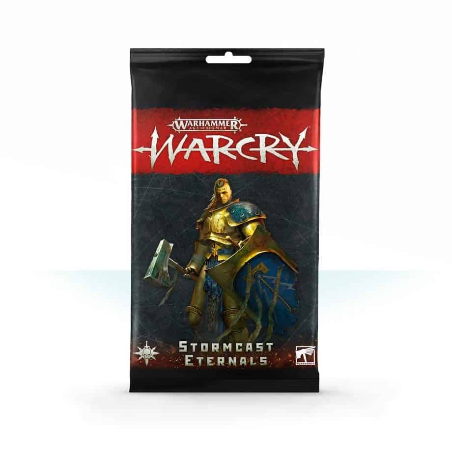 The card pack for the Stormcast Eternals Warband in Warcry
