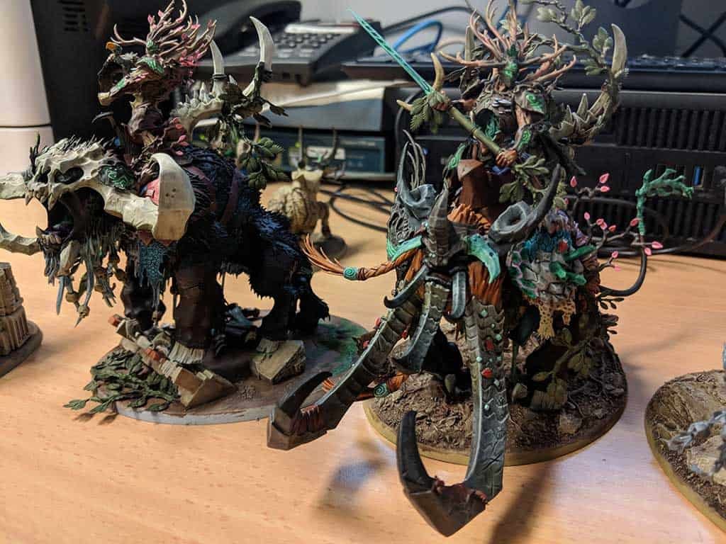 Some converted Sylvaneth and Beastclaw Raiders for Age of Sigmar