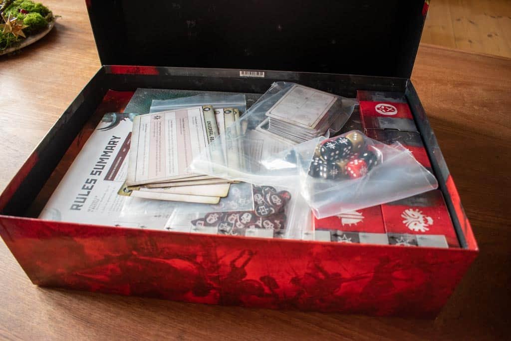 The Box for Warcry with everything (including terrain) packed inside of it