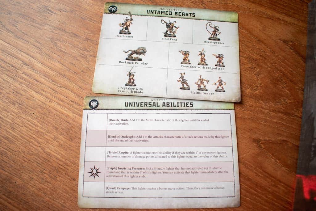 Example of ability card in Warcry