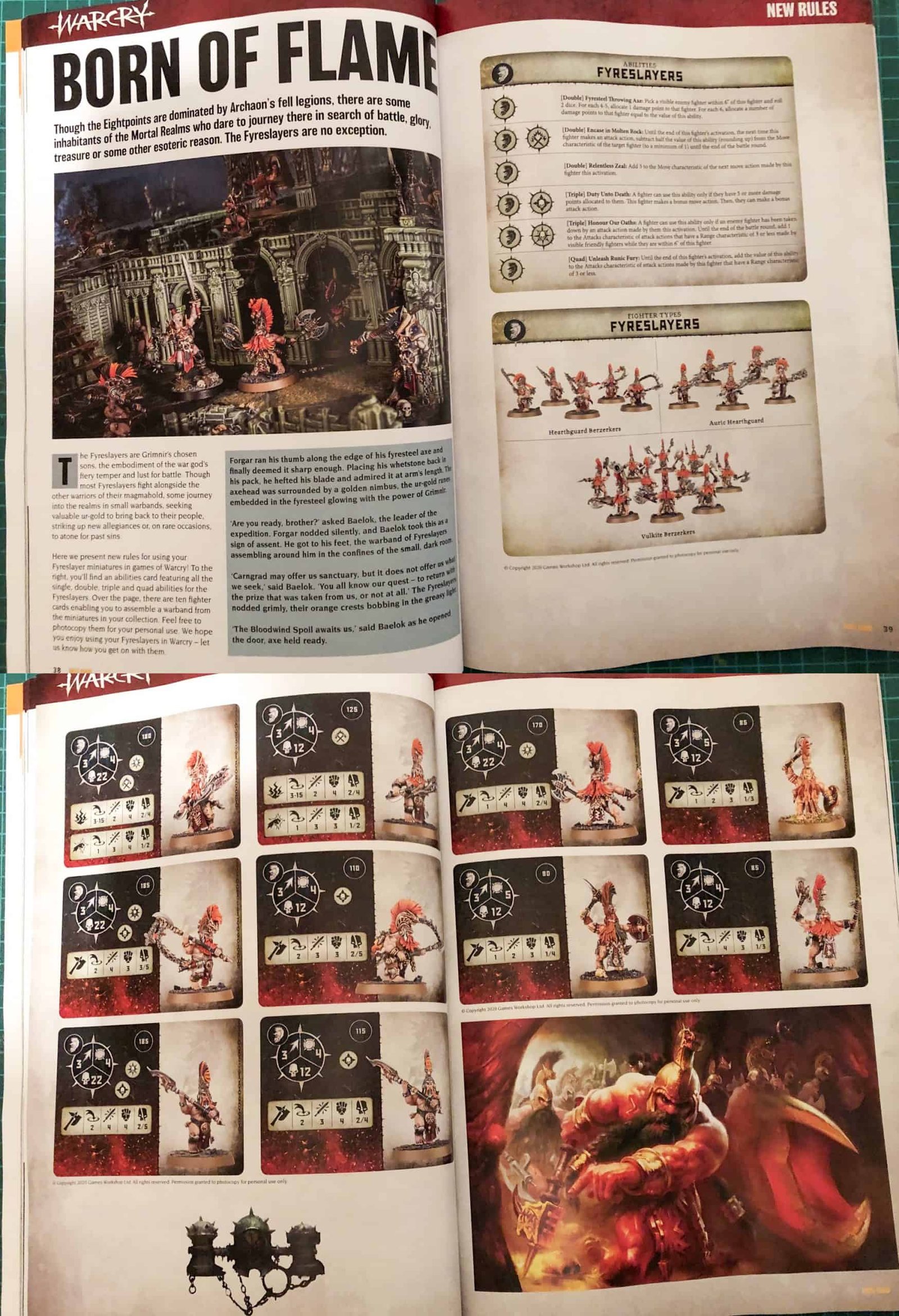 All rules for Fyreslayers in Warcry