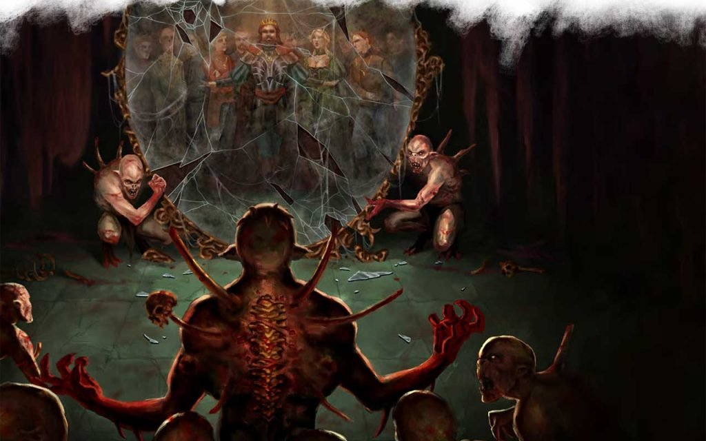 Artwork in Soulbound Book showing Flesh-Eater Courts being delusional