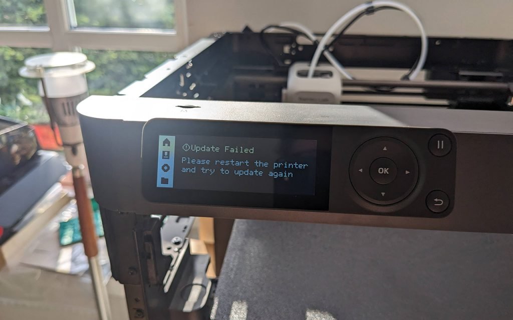 Bambu Lab P1P failed firmware problem