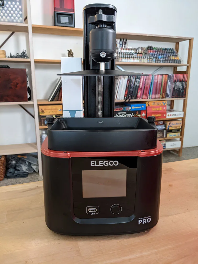 The Elegoo Mars 3 Pro without the cover on