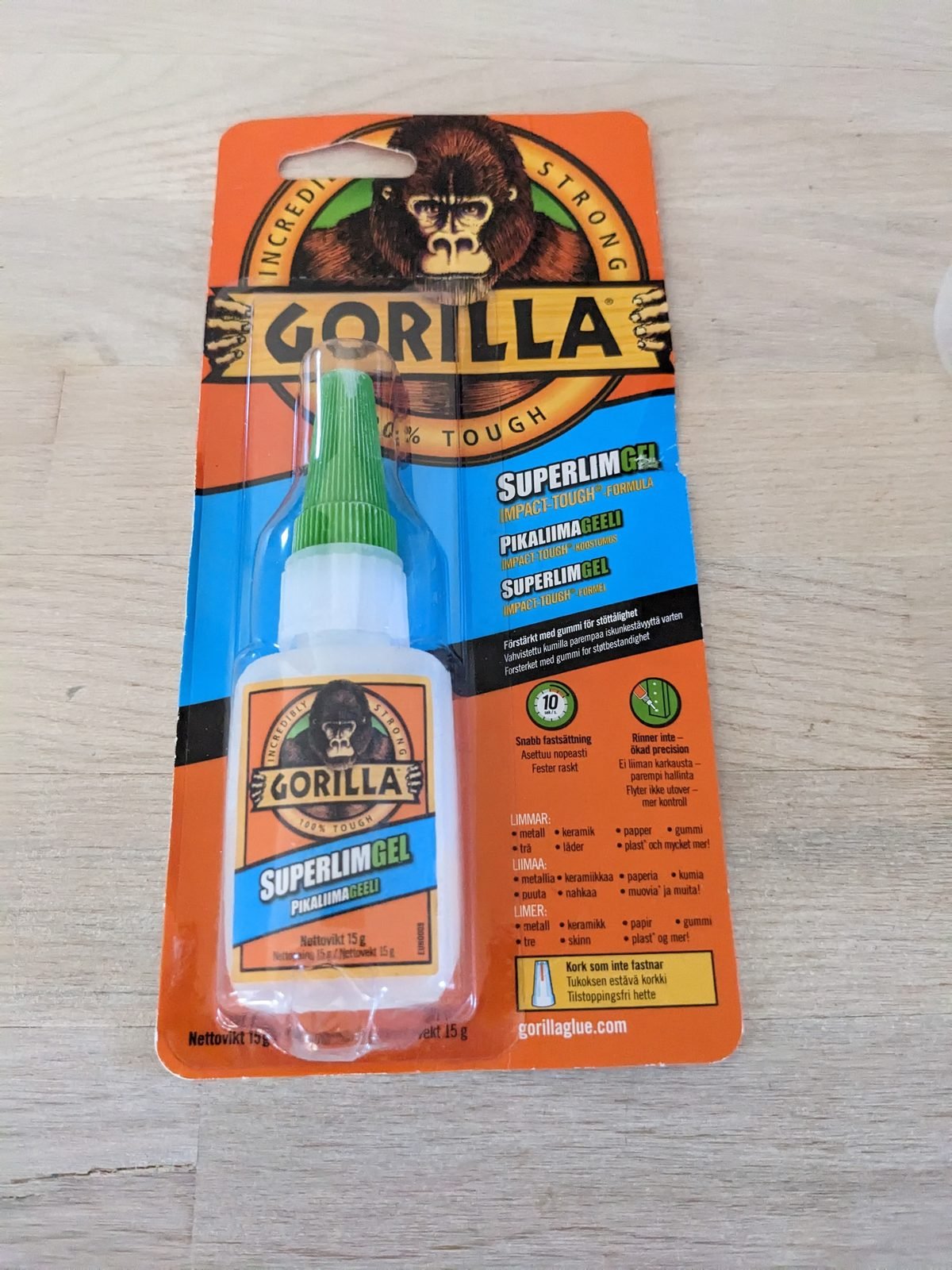 Gorilla Super Glue Gel on a miniature painting hobby desk